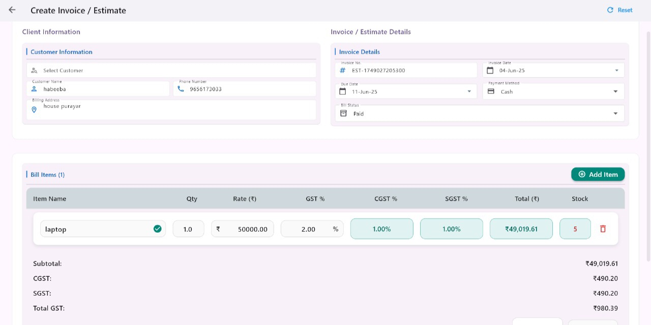 Custom reporting feature in Vila PRO